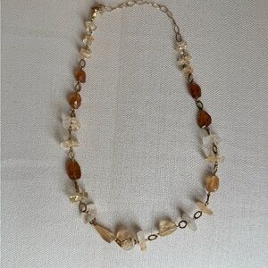 Chan Luu Elegant Gold and Brown Beaded Necklace new